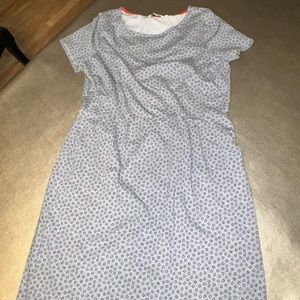 Boden Phoebe Jersey Blue Gray Floral Short Sleeve 20Uk 16 US